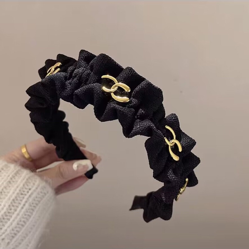 Băng đô bờm tóc logo thương hiệu phong cách Hàn Quốc