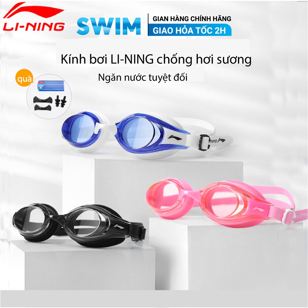 Kính Bơi LINING Người Lớn Ngăn Nước Tuyệt Đối Tặng Kèm Nút Tai Kính Bơi Người Lớn LINING Kính LINING