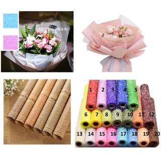 Giấy gói hoa quà hình tờ báo tiếng Anh, lưới gói hoa, nhiều mẫu cho 8/3, gói quà sinh nhật