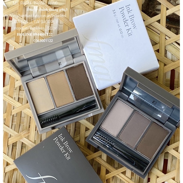 Bột tán chân mày The Face Shop 3 màu Brow Master Powder Palette bền màu lâu trôi (3.5g)