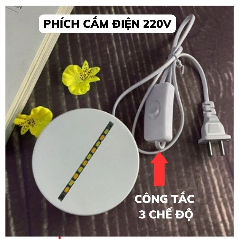 Đèn ngủ 3d để bàn 3 chế độ sáng trang trí phòng, đèn led decor làm quà tặng sinh nhật, quà 8-3 | BigBuy360 - bigbuy360.vn