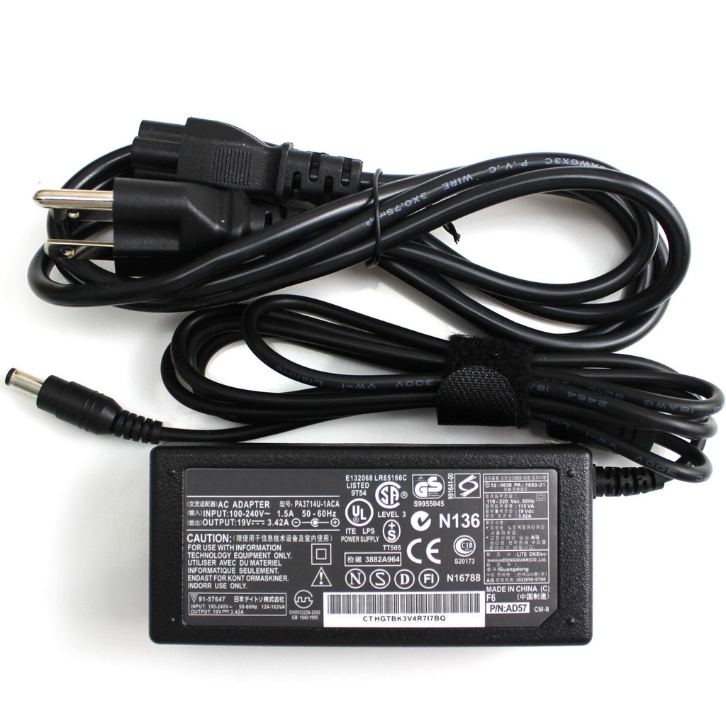 Sạc Cho Laptop Toshiba Satellite L650 L655 L655D Adapter 19V-3.42A - Hàng Zin New Seal TEEMO PC TEAC1376
