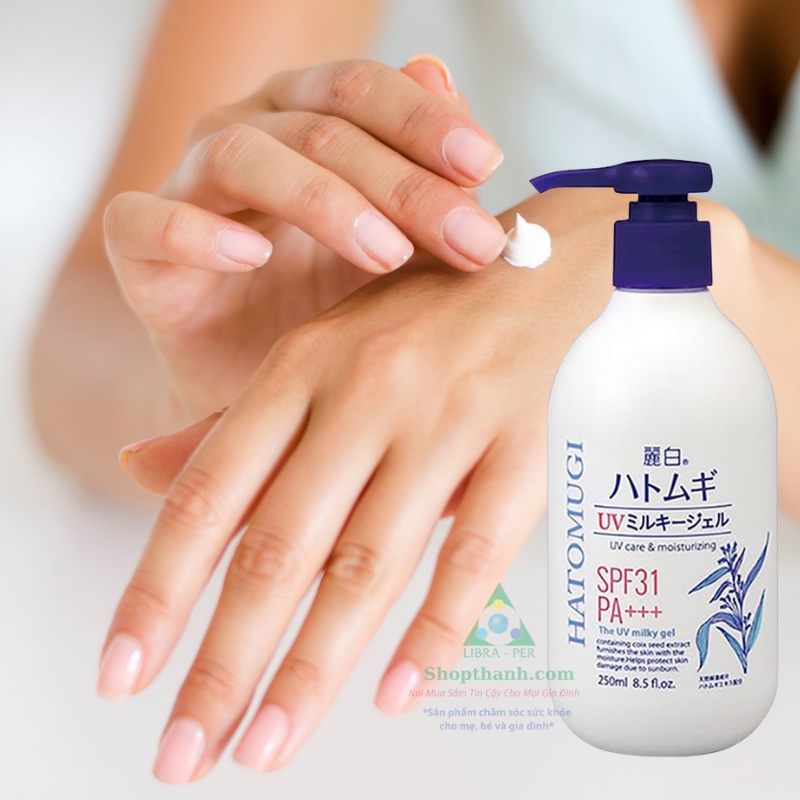 Lotion Sữa dưỡng thể chống nắng Hatomugi spf31 và Pa+++ 250ml