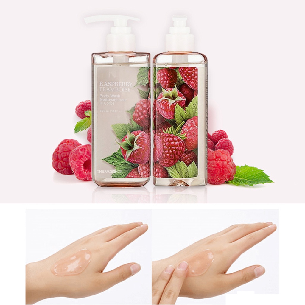 Gel Tắm Chống Lão Hóa TheFaceShop Raspberry Body Wash 300ml