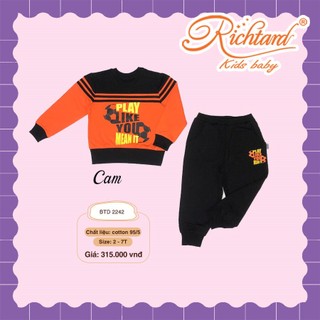 Bộ nỉ da cá VNXK richard 2-7 tuổi 11-20kg