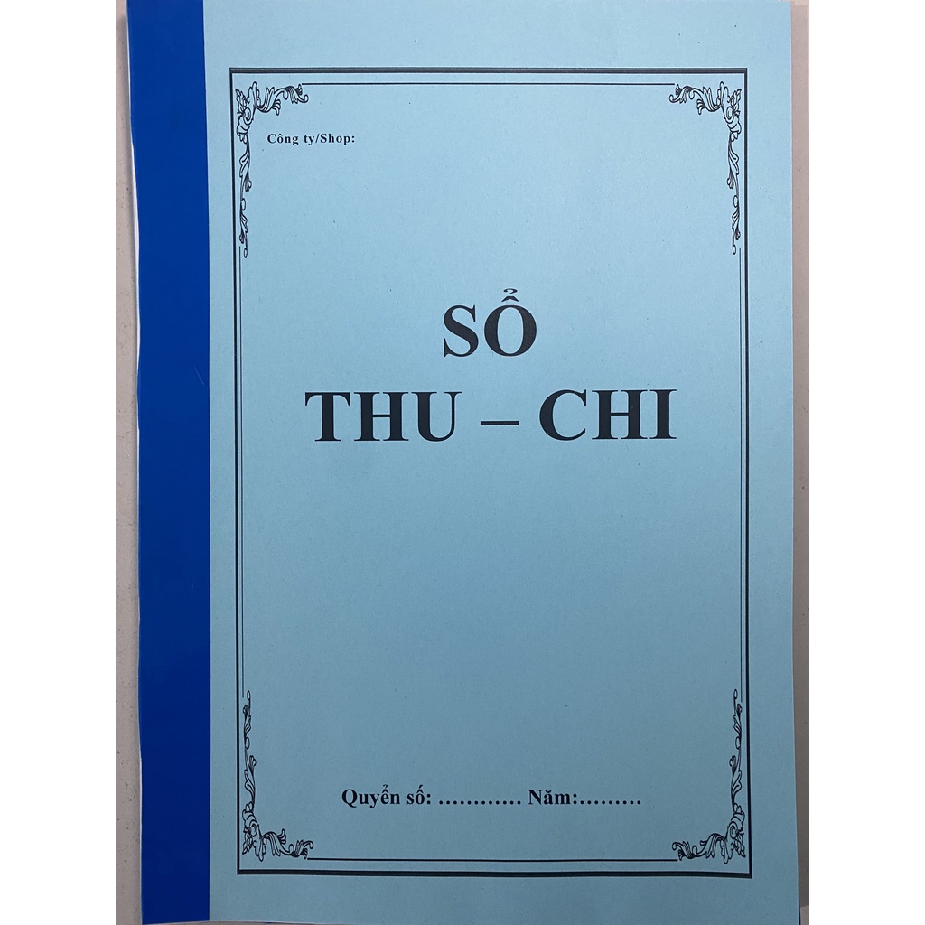 Sổ Thu Chi A4 Giấy đẹp Bìa Bóng loại 100 trang, 60 trang