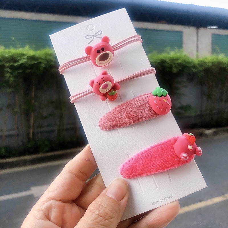 🌻QUÀ TẶNG🌻SET 4 MÓN GẤU DÂU LOTSO