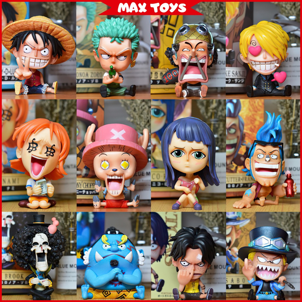 Mô hình One Piece chibi Vua Hải Tặc 9cm đa dạng mẫu Luffy Zoro ACE