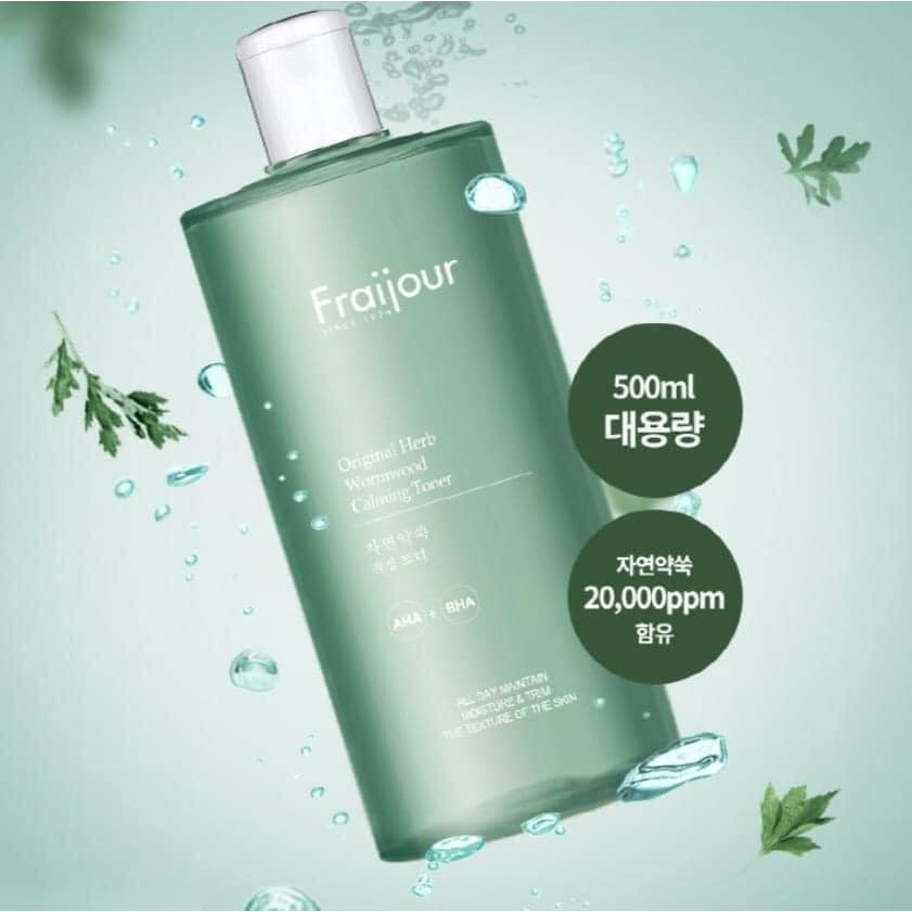 TONER THẢO MỘC Fraijour Original Herb Wormwood Calming Toner 500ml