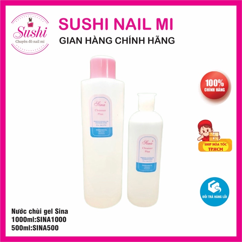 Nước chùi gel Sina dung dịch lau gel nail - Sushi nail mi