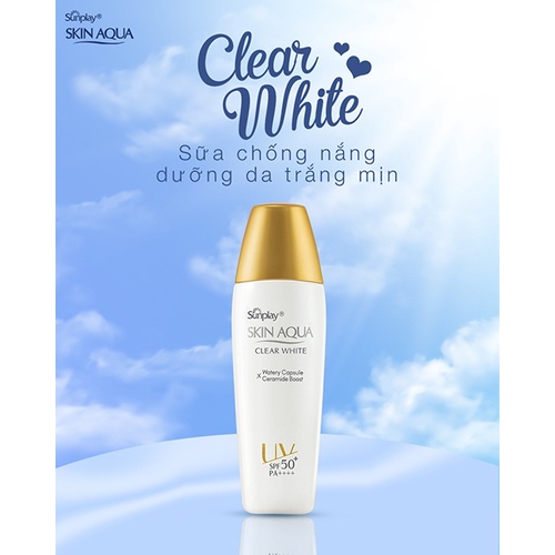 Sữa Chống Nắng Dưỡng Da Trắng Mịn Sunplay Skin Aqua Clear White SPF50+ 55g