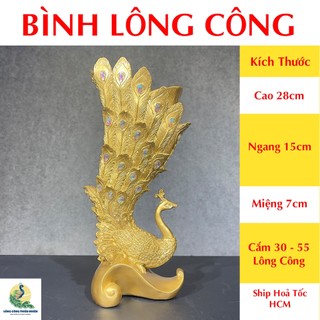 Bình cắm lông công - chim công khổng tước size vừa 28cm