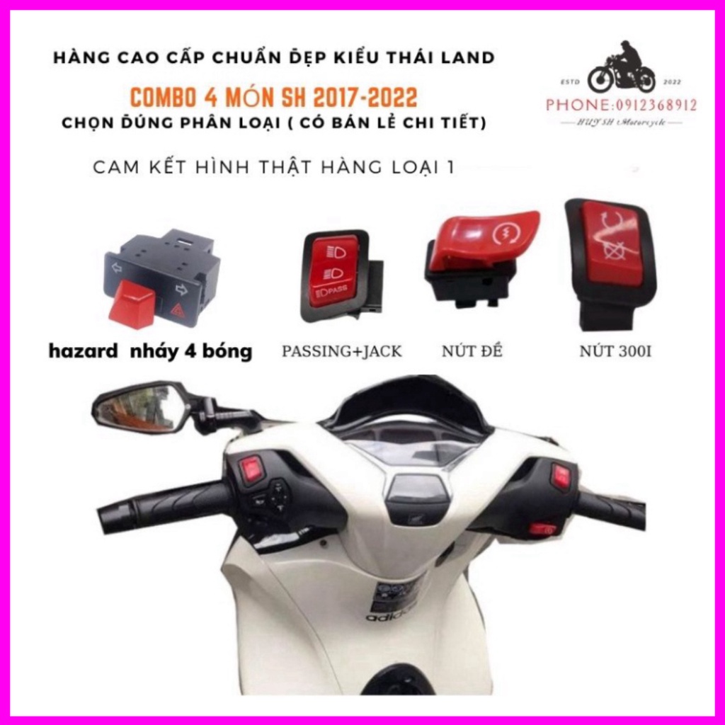 Bộ Công Tắc Đỏ Cho SH Việt Nam  , sh 350i Có Bán Lẻ Chi tiết Hàng Cao Cấp Hàng Cao Cấp