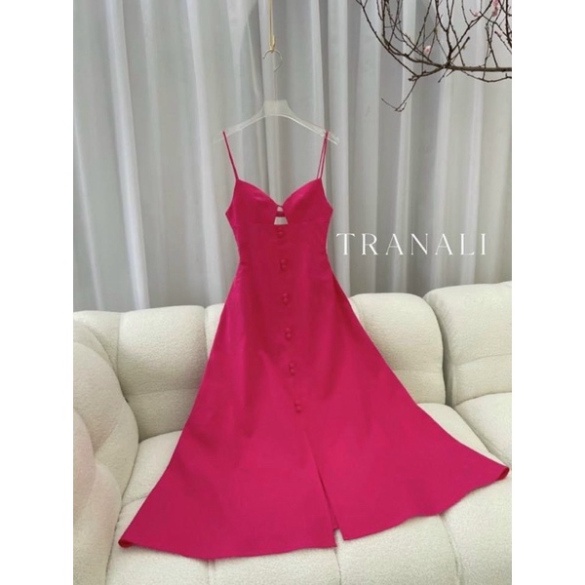 Đầm Hai Dây Maxi Hở Lưng Phối Cúc Chất Tuyết Mưa GKT (HỎA TỐC) | BigBuy360 - bigbuy360.vn