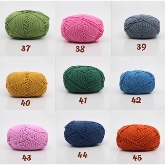 Len milk cotton 50g mác đen  - Phụ kiện làm đồ handmade