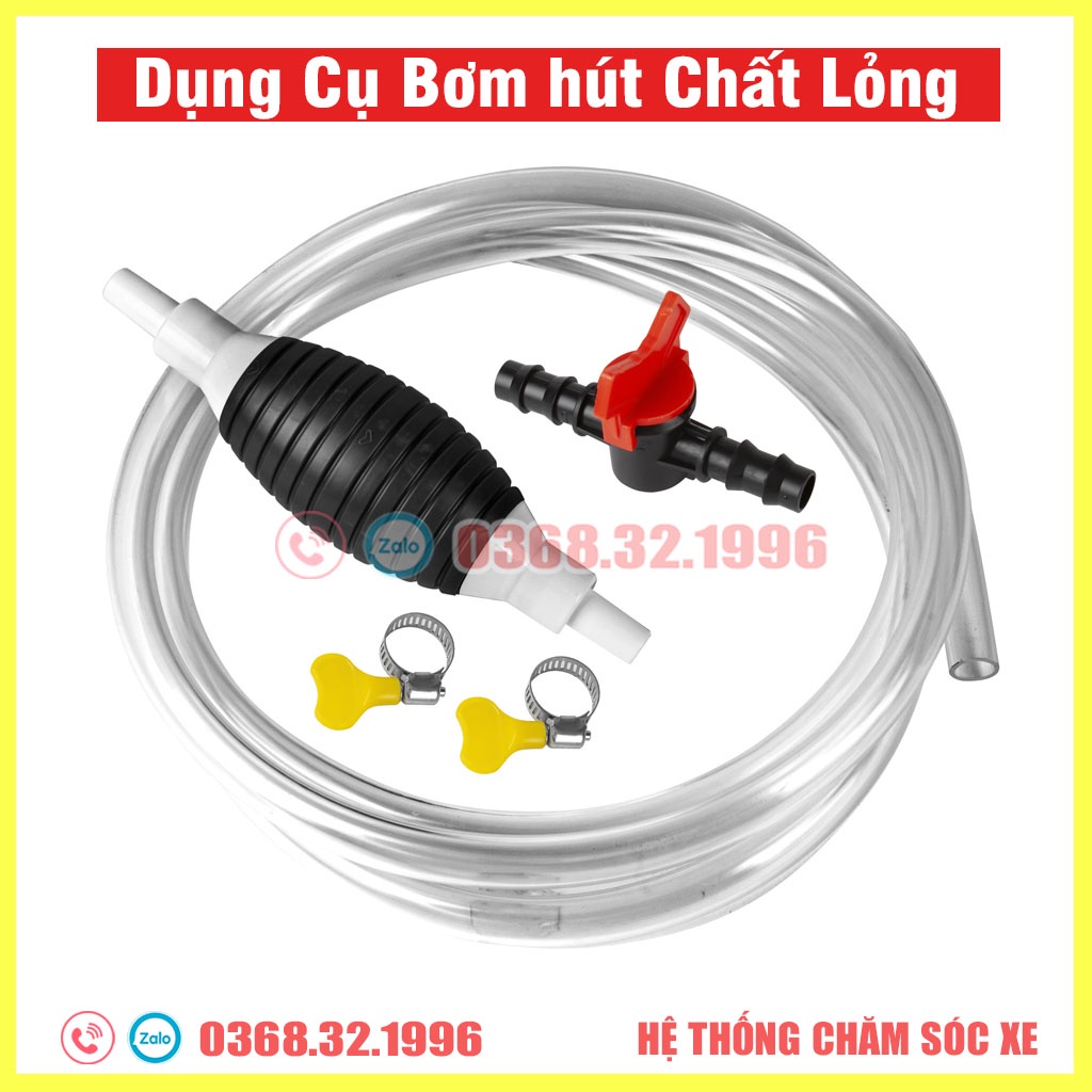 Dụng Cụ Bơm Hút Sang Chiết Chất Lỏng Rượu Xăng Dầu Bóp Tay Đa Năng - Quả Bóp Sang Chiết Chất Lỏng