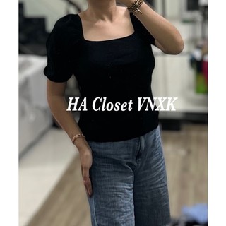 Áo thun kiểu cổ vuông xuất khẩu
