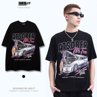 Áo Thun Nam Họa Tiết ATSOBER HeiLit Phông Tay Lỡ Chất Vải Cotton Co giãn Chuẩn Form Unisex