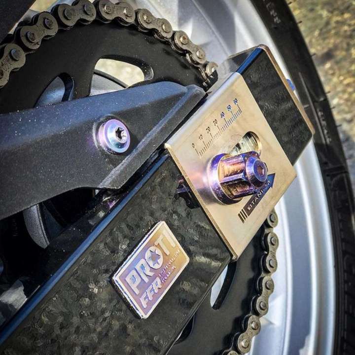 Bộ Nẹp Gấp Titan GR5 Chống Trầy 2 Bên Gấp Có Vạch Chia GIúp Tăng Sên Dễ Dàng Hơn