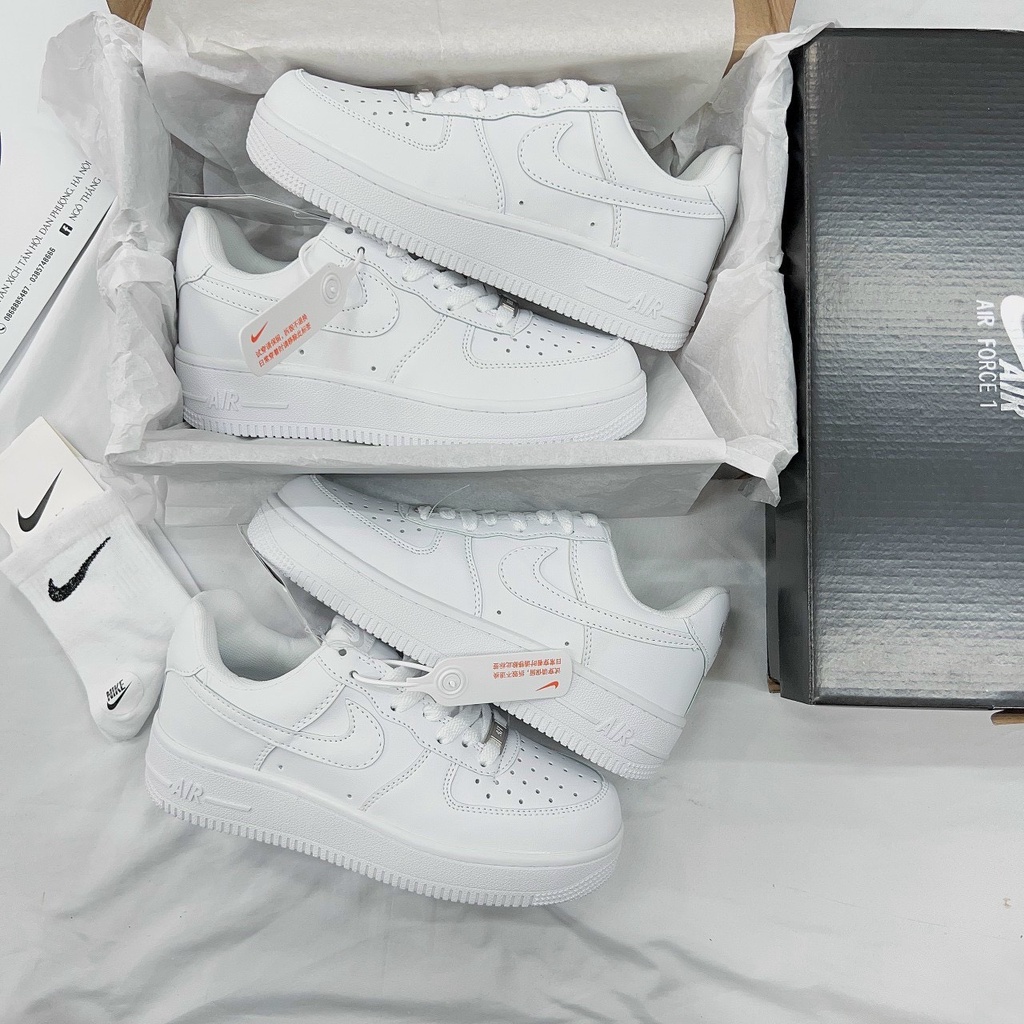 Giày nam nữ sneaker AF1 full trắng Air Force 1 full white phiên bản cao cấp đầy đủ bill box ODAYCOTATNE