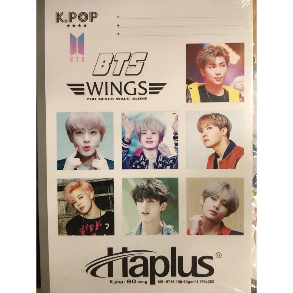 Vở kẻ ngang BTS -K.POP 80 - 120 200 trang