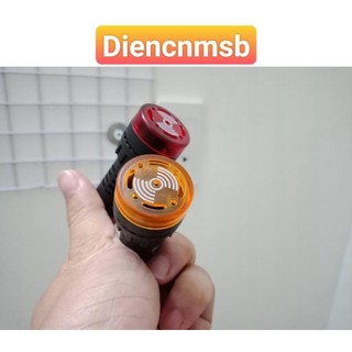 Đèn báo có còi báo động phi 22 - phi 16 điện áp 24v và 220v