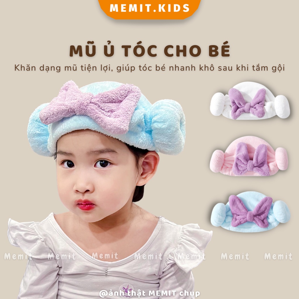 _khăn thấm khô tóc, ủ tóc ướt sau khi tắm, tiện lợi và dễ thương