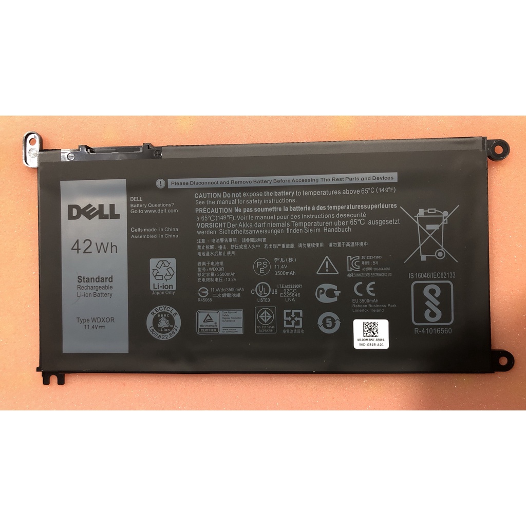 Pin laptop Dell Vostro 14 5468 5471,  15 5568, Ins 13 5368 5378 5379 7375 7368 7378 7379,14 3480 5480 7460