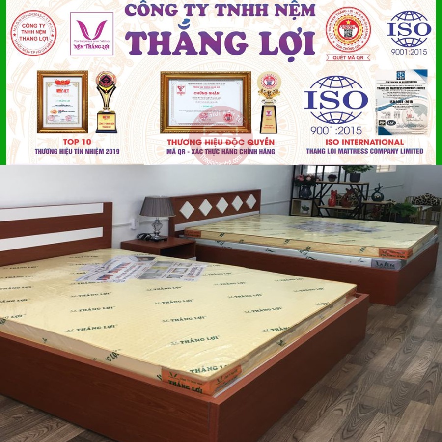 Nệm Cao Su Non Thắng Lợi foam thiên nhiên 10cm 15cm 20cm 1m 1m2 1m4 1m6 1m8 Bảo Hành 15 năm Đạt Thắng