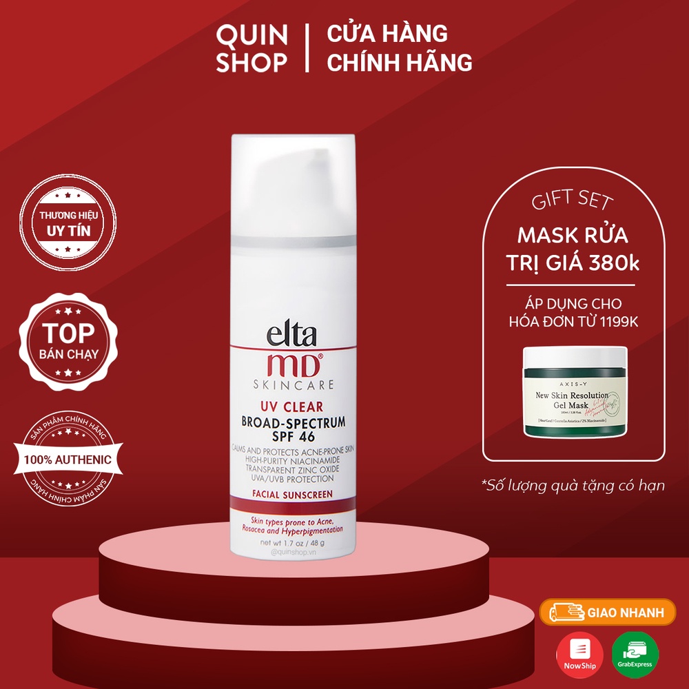 Kem Chống Nắng Cho Da Mụn, Nhạy Cảm EltaMD UV Clear Broad - Spectrum SPF 46