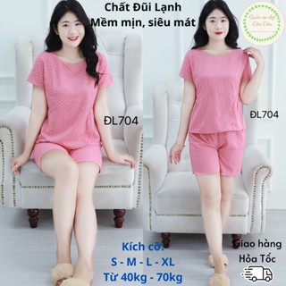 Đồ bộ nữ, đồ bộ mặc nhà nữ, chất liệu Đũi Lạnh mềm mại, tay ngắn, quần lửng và quần dài