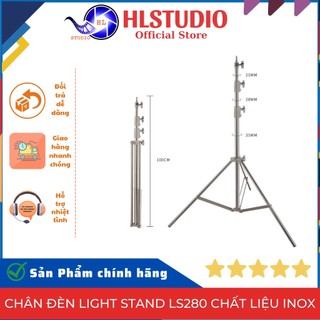 Chân Đèn Inox 2.8M Ốc Ren 1/4 3/8 HL Studio