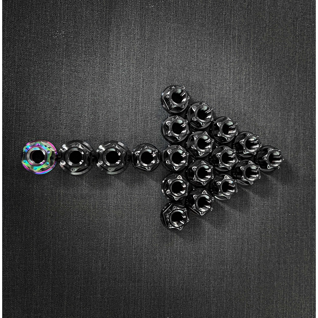 Tán 8li titan đen | Titan đen 8li | Tán titan đen | Tán titan 8li pitch 1.25