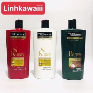 Dầu gội hoặc xả Tresemme Keratin Smooth Mỹ 700ml