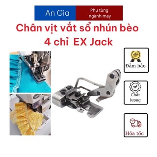 Chân vịt vắt sổ nhún bèo 4 chỉ Jack EX đẹp