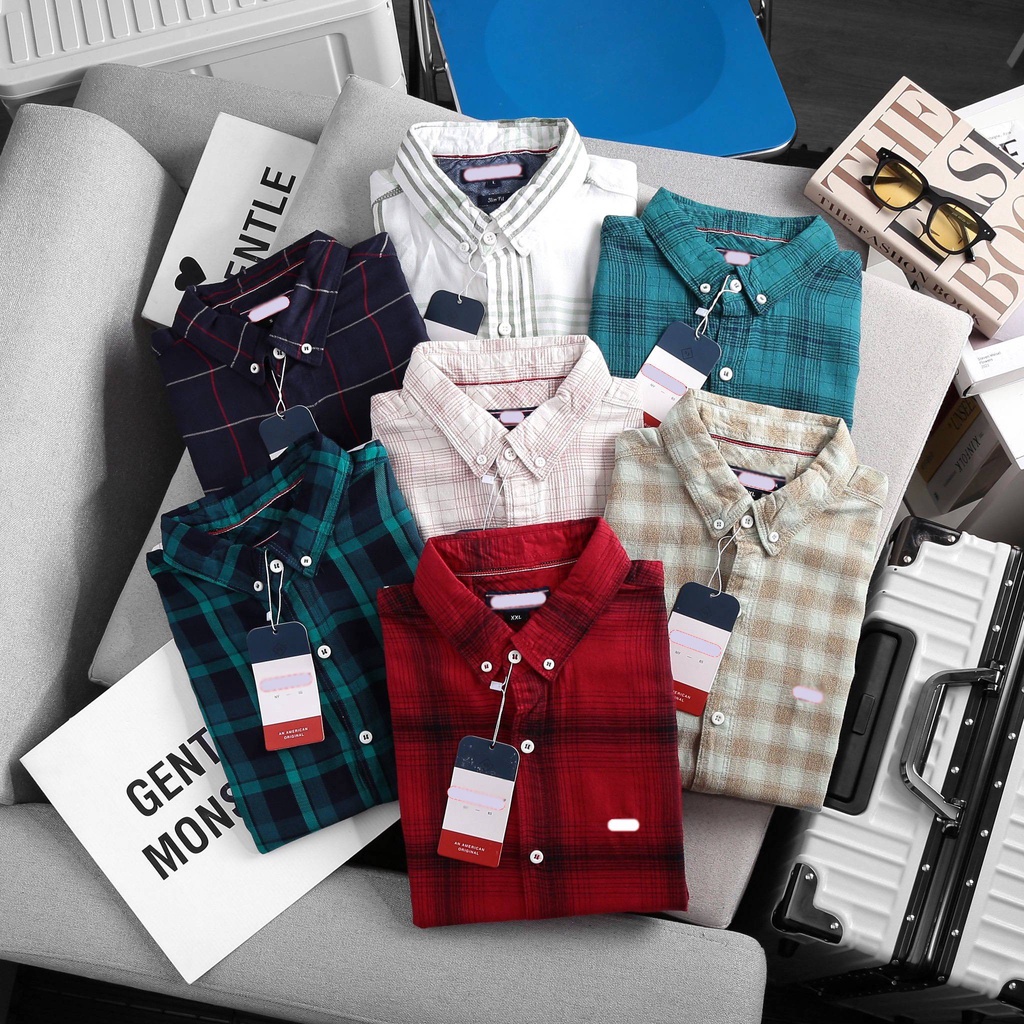 Áo Sơmi Tay Ngắn/ Tay Dài Caro Không túi CRTD01