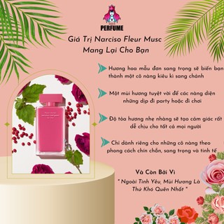 {Chính Hãng} Nước Hoa Nữ 𝗡𝗮𝗿𝗰𝗶𝘀𝗼 𝗙𝗹𝗲𝘂𝗿 𝗠𝘂𝘀𝗰 𝗳𝗼𝗿 𝗛𝗲𝗿_𝘔𝘢̂̃𝘶 𝘛𝘩𝘶̛̉ 5𝘮𝘭