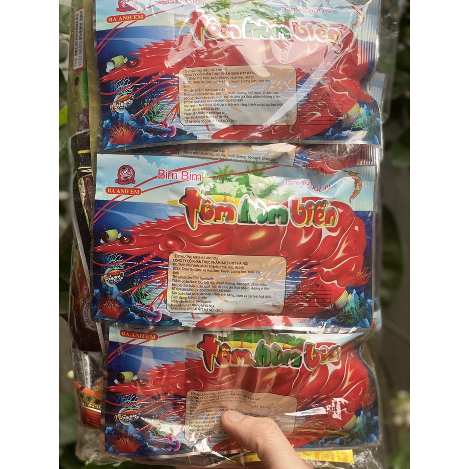 Bịch 50 gói snack tôm hùm biển