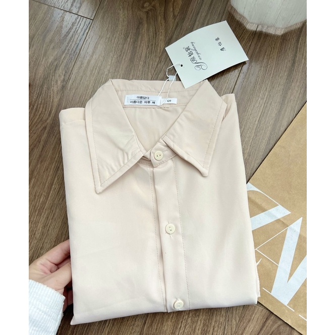 VÁY SƠ MI MÀU NUDE XINH XỈU