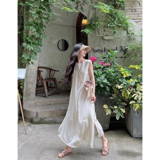 Đầm lụa sát nách siêu sang