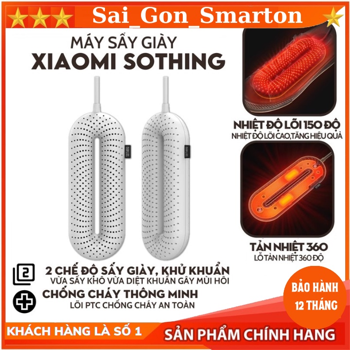 Máy sấy giày Xiaomi Sothing Zero đa năng - Khử mùi giầy, tất, vớ, dép - Hiệu quả cao - Có hẹn giờ