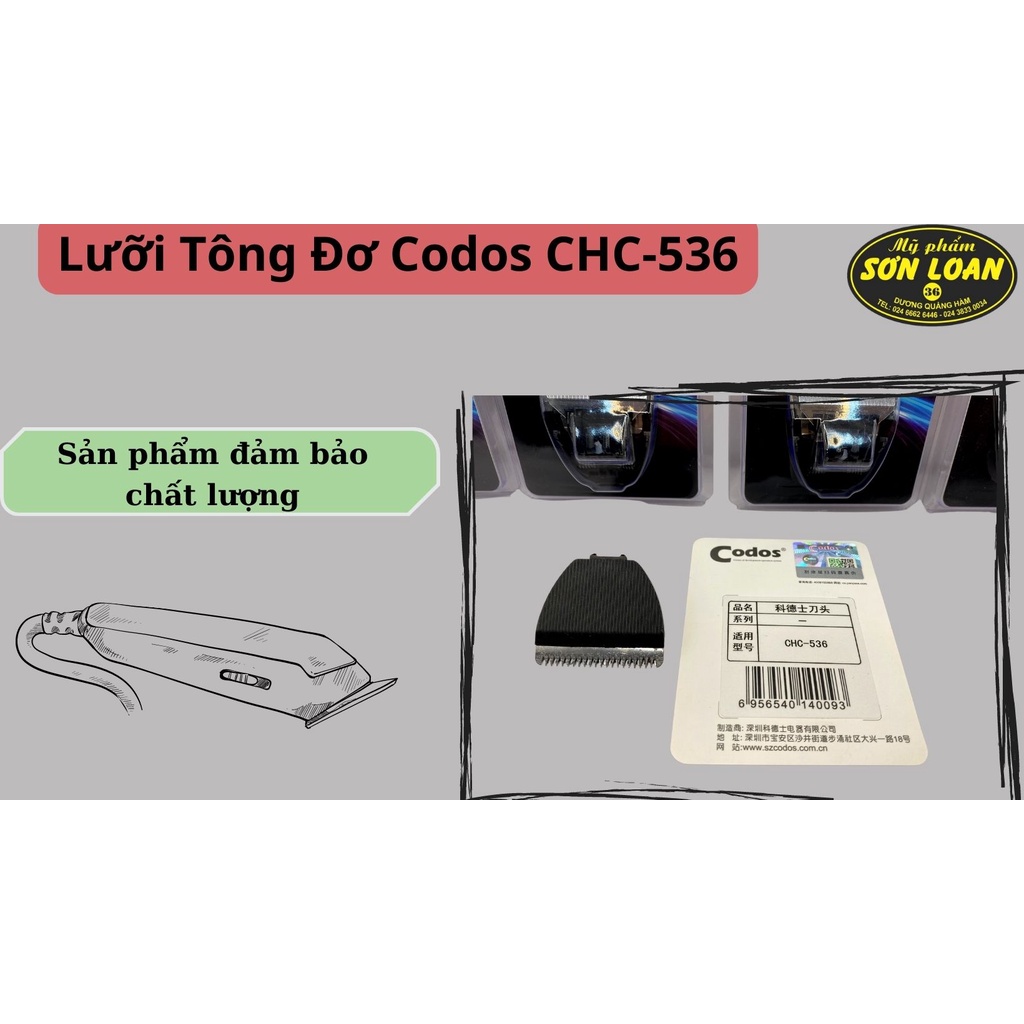 Lưỡi Tông Đơ Codos CHC 536