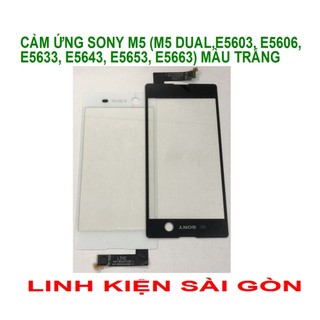 Cảm ứng sony m5 màu trắng