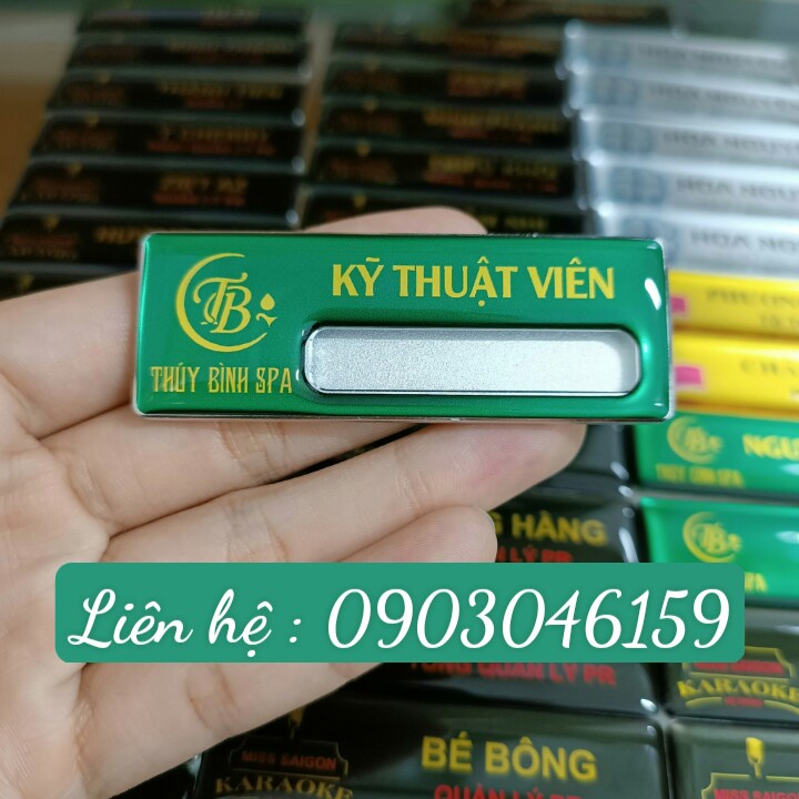 Bảng tên thay đeo áo mẫu SPA in theo yêu cầu