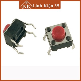 Nút nhấn 4 chân 6x6x5mm (đỏ -1 Con)