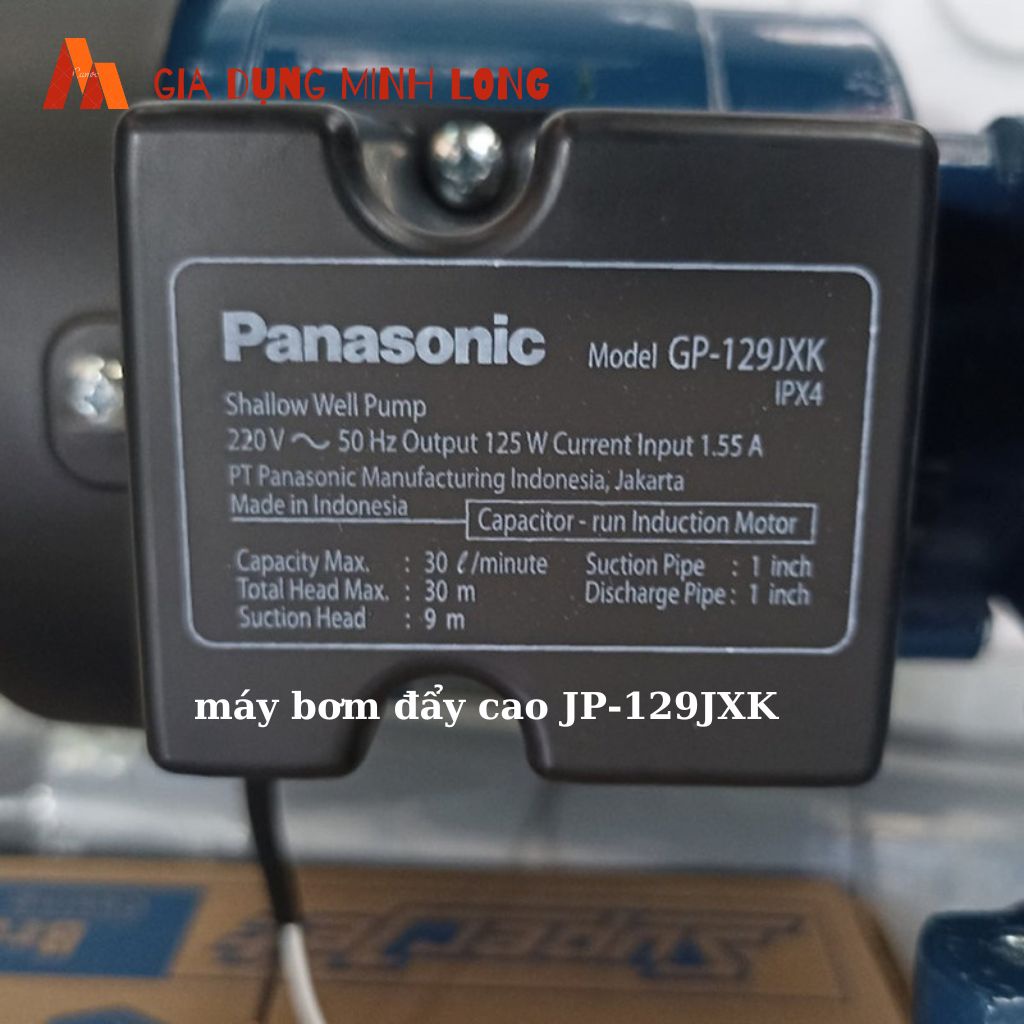 Máy bơm đẩy cao Panasonic GP-129JXK - Động cơ lõi đồng 100% - Hàng chí