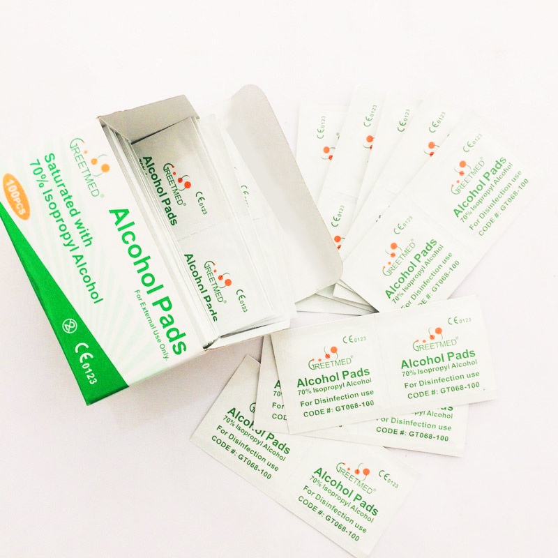 BÔNG TẨM CỒN ALCOHOL PADS GREETMED/ Gạc tẩm cồn tiệt trùng