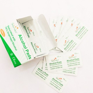 Bông tẩm cồn alcohol pads greetmed/ gạc tẩm cồn tiệt trùng