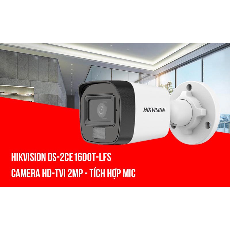 Camera Hikvision DS-2CE16D0T-LFS hồng ngoại 2mp, camera có tích hợp mic-309cctv