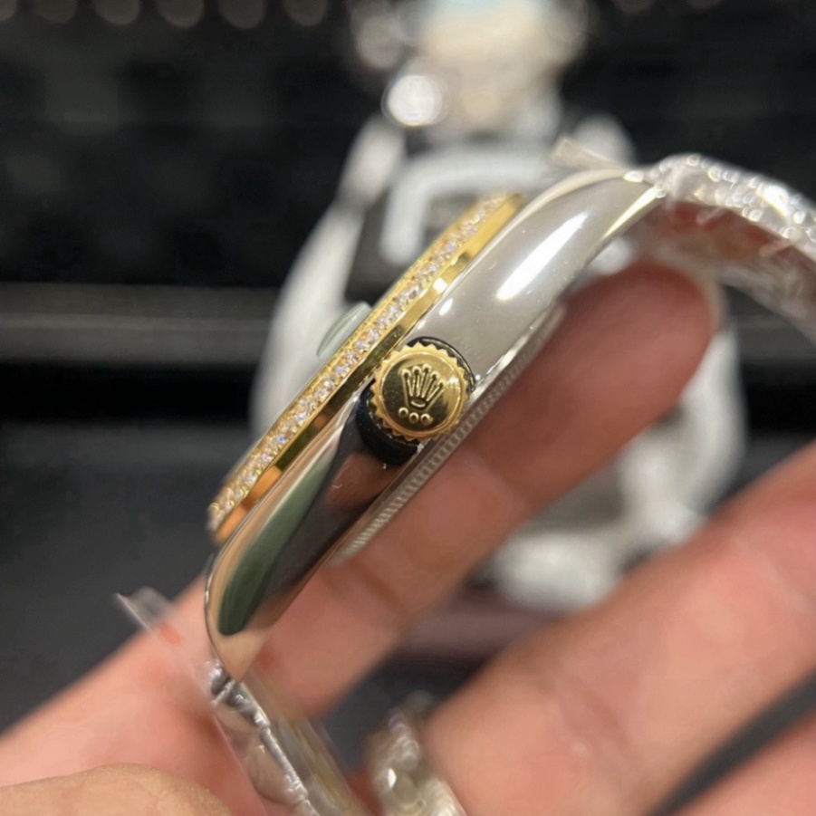 Đồng Hồ Rolex Cơ Mặt Viền ĐÍnh Đá Sang Trọng, Đòng Hồ Đeo Tay Dây Thép Chống Gỉ Chống Xước Kháng Nước 5ATM Bảo Hành Tốt | BigBuy360 - bigbuy360.vn